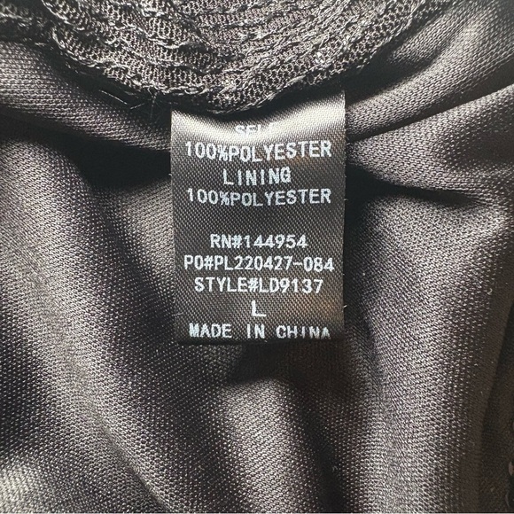 Luxxel Bella and Bloom Black Sequins One-Shoulder Mini Dress NWT Large - Picture 4 of 8